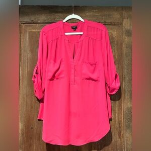 Torrid Pink Harper Relaxed Buttoned Blouse
